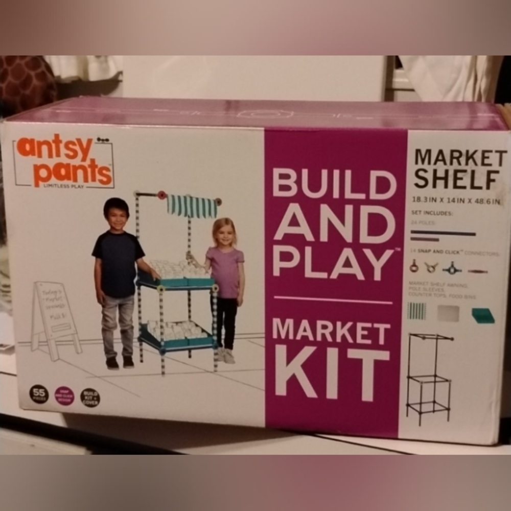 Build and Play Market Kit - Blue and White